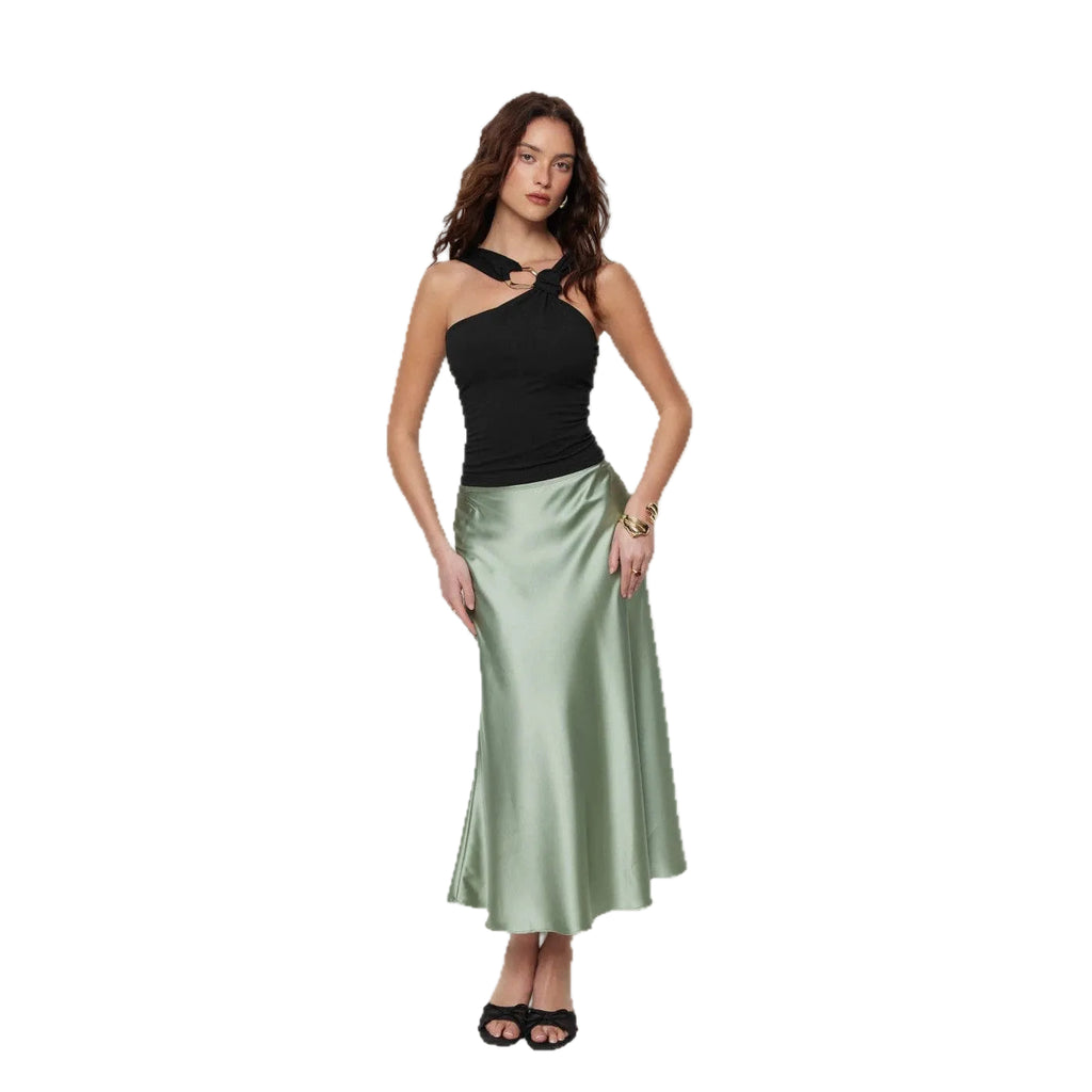 Women's Casual Off-Shoulder Top with Halter Design